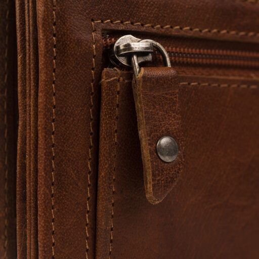The Chesterfield Brand Dámská kožená peněženka RFID Hampton C08.037331 koňaková - detail zipu