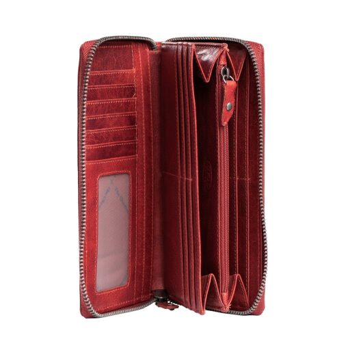 The Chesterfield Brand Dámská kožená peněženka RFID Havana C08.043304 červená vnitřní uspořádání