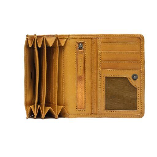 The Chesterfield Brand Dámská kožená peněženka RFID Maui C08.043507 žlutá vnitřní uspořádání