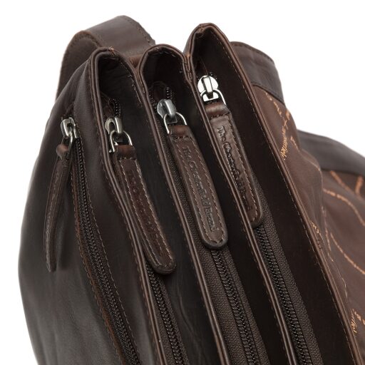 The Chesterfield Brand Klopová kožená kabelka přes rameno Millie C48.111601 hnědá - zipové přihrádky
