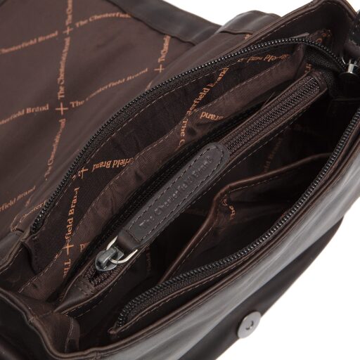 The Chesterfield Brand Klopová kožená taška přes rameno Roman C48.118501 hnědá - vnitřní členění