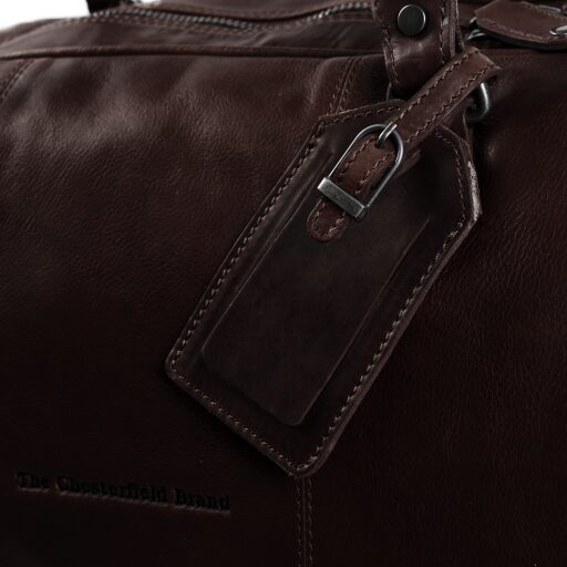 The Chesterfield Brand Kožená cestovní taška - weekender C20.000401 William hnědá logo