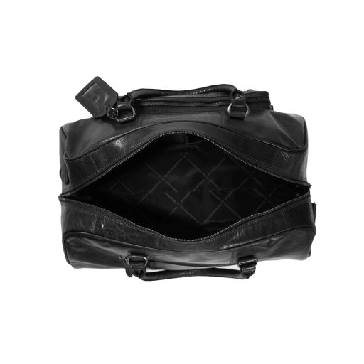 The Chesterfield Brand Kožená cestovní taška - weekender C20.003100 Mainz černá vnitřní uspořádání