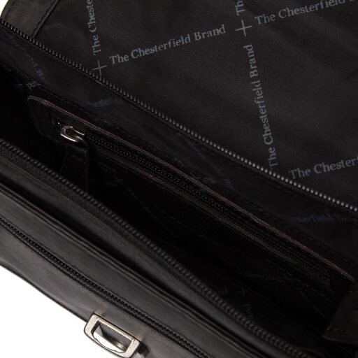 Dámská kožená kabelka The Chesterfield Brand Lucca C48.127000 černá - otevřená