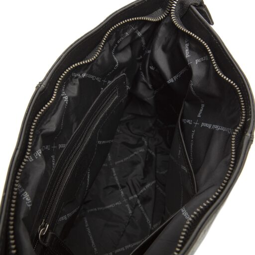 The Chesterfield Brand Kožená kabelka přes rameno Amelia C48.046800 černá přihrádky