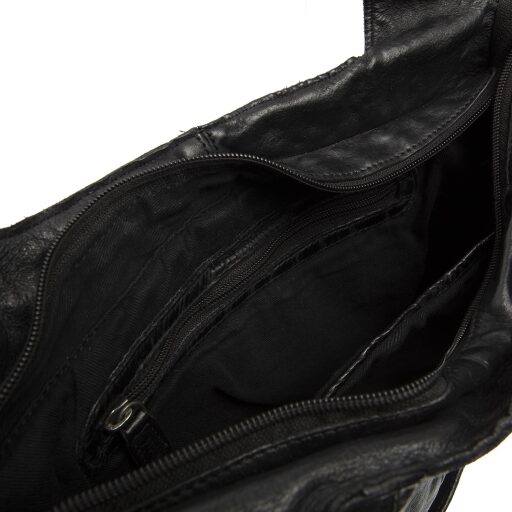 The Chesterfield Brand Kožená kabelka přes rameno hobo bag Marseille C48.116800 černá