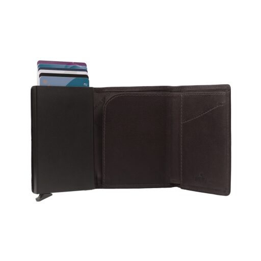 The Chesterfield Brand Kožená peněženka - pouzdro na karty RFID C08.038001 Lancaster hnědé otevřené