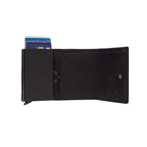 The Chesterfield Brand Kožená peněženka - pouzdro na karty RFID C08.044100 Paris černá vnitřní uspořádání