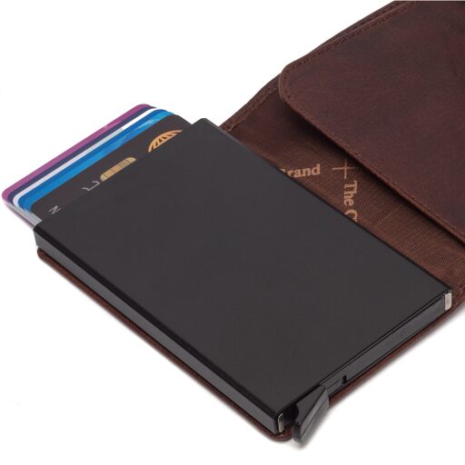 The Chesterfield Brand Kožená peněženka - pouzdro na karty RFID C08.044100 Paris černá vnitřní uspořádání