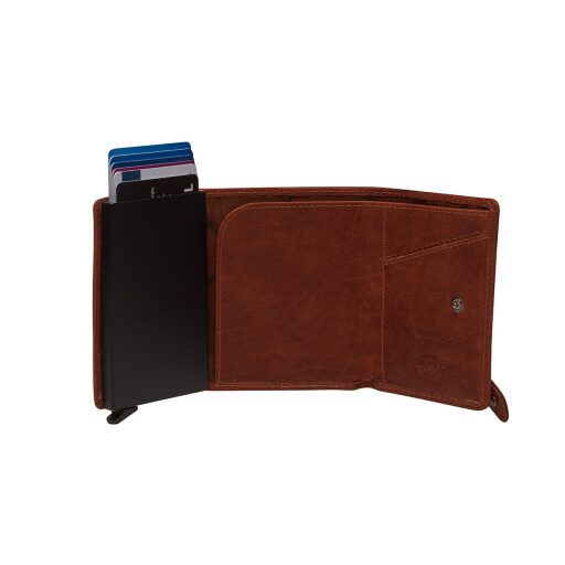 Kožená peněženka - pouzdro na karty RFID The Chesterfield Brand Paris koňakové C08.044131