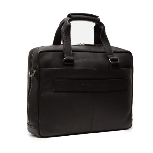 The Chesterfield Brand Kožená pracovní taška C40.107400 Manhattan černá popruh na kufr