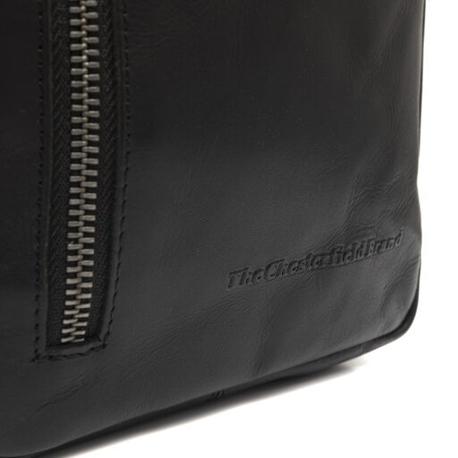 The Chesterfield Brand Pánská kožená taška crossbody Rotterdam C58.028500 černá - detail zipu