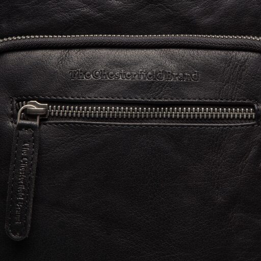 The Chesterfield Brand Kožená taška přes rameno Arenas C48.127200 černá - přihrádka na zip