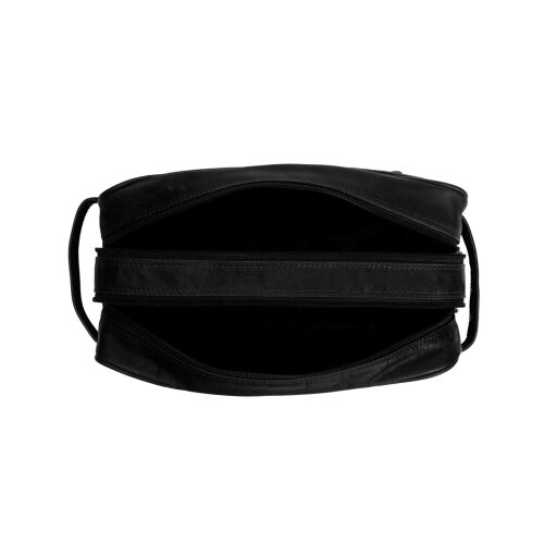 The Chesterfield Brand Kožená toaletní taška Stefan C08.016600 černá vnitřní uspořádání