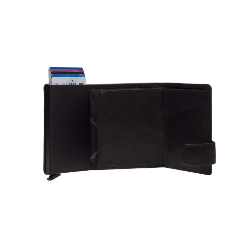 The Chesterfield Brand Malá kožená peněženka - pouzdro na karty RFID C08.044300 Portland černé