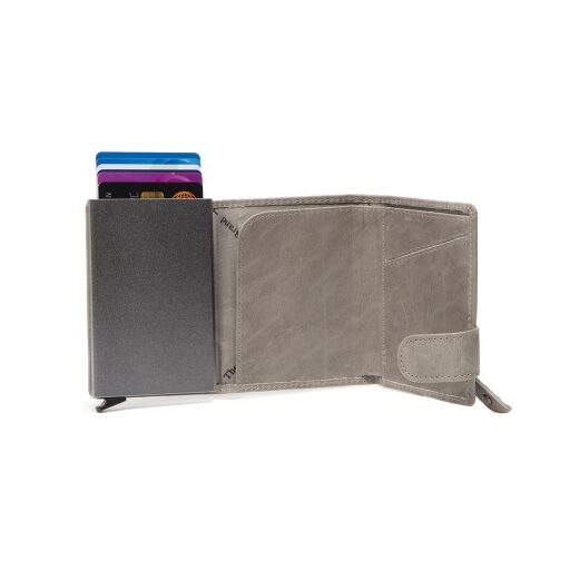The Chesterfield Brand Malá kožená peněženka - pouzdro na karty RFID Portland C08.044308 grey