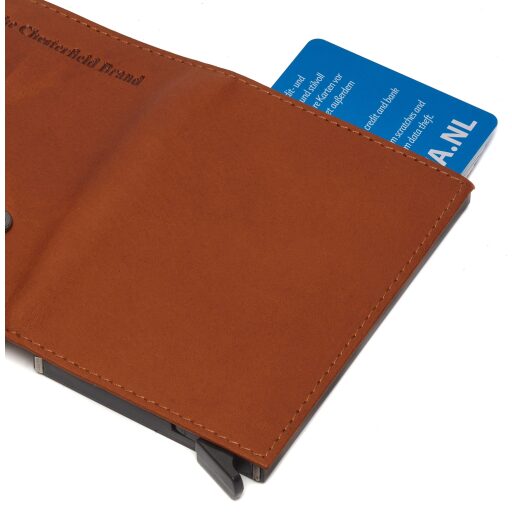 The Chesterfield Brand Malá kožená peněženka - pouzdro na karty RFID C08.045631 Frankfurt koňak