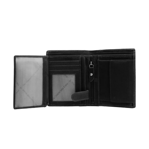 Pánská kožená peněženka na výšku The Chesterfield Brand RFID Ethel C08.040200 černá vnitřek