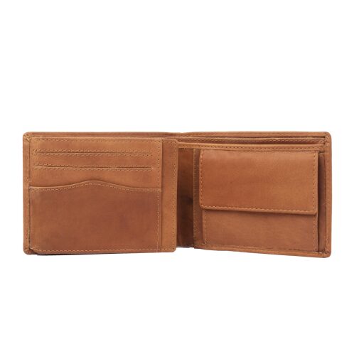 Pánská kožená peněženka RFID The Chesterfield Brand Timo C08.017331 koňak otevřená