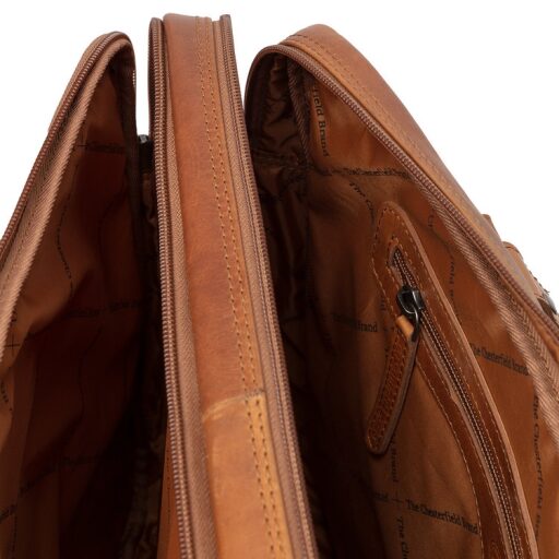 The Chesterfield Brand Pánská kožená taška na notebook 15,6" C40.106731 Newport koňak