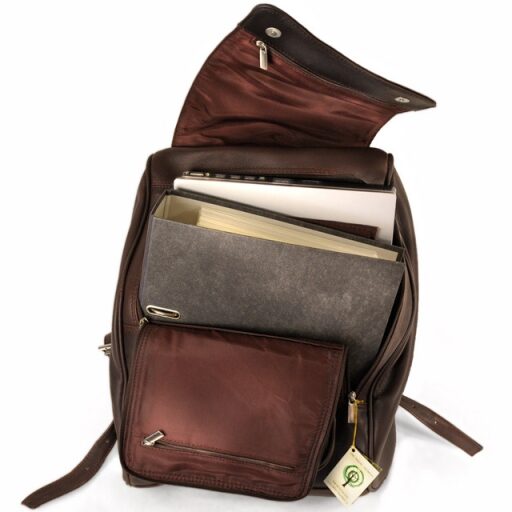 XL kožený batoh na notebook 31l 711 hnědý