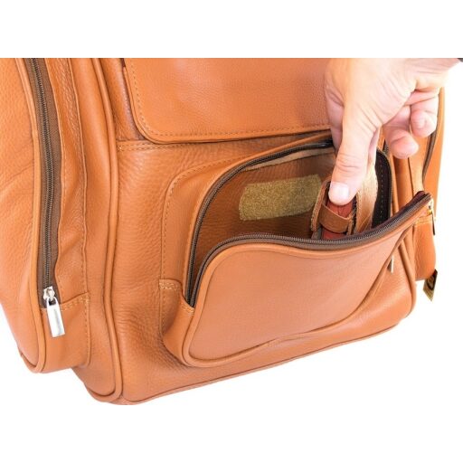 XL kožený batoh na notebook 37l 709 koňak