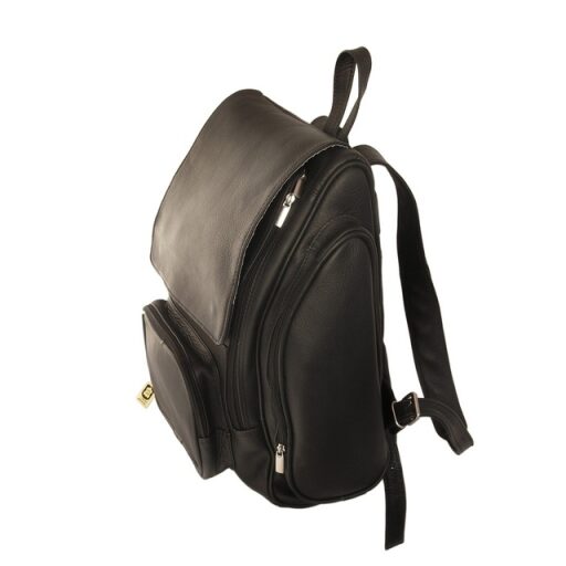 XL kožený batoh na notebook 709 černá