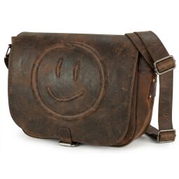 BULL&HUNT Kožená taška přes rameno TWENTY FIVE SMILEY 25-0273 hnědá