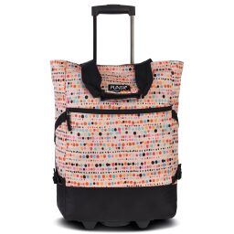 Nákupní taška na kolečkách Punta Wheel 10008-3998 meruňková s barevnými puntíky