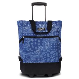 Nákupní taška na kolečkách Punta Wheel 10008-5420 modrá s kašmírovým vzorem