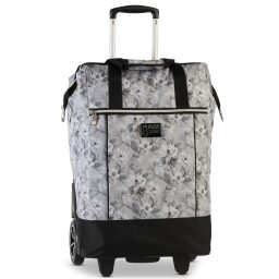 PUNTA wheel Velká nákupní taška na kolečkách 10303-2827 šedá s květy
