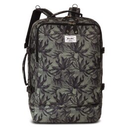 BestWay Příruční zavazadlo - palubní batoh 40252-0126 CABIN PRO PRINTS zeleno-černý s listy - přední strana