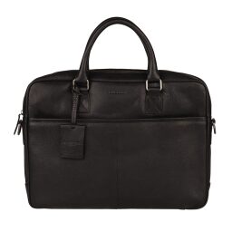 BURKELY Kožená taška na notebook 15,6" Antique Avery 8007409.56.10 černá