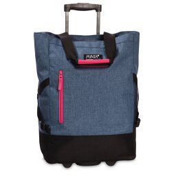 Nákupní taška na kolečkách PUNTA wheel  10183-5300 modrošedá melír/růžová 