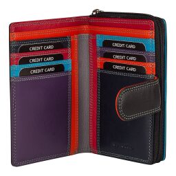 Dámská kožená peněženka PATCHI 88 RFID MULTICOLOR WALLET 3001025.61.10 černá - sloty na karty