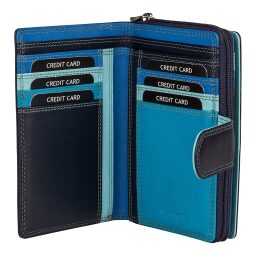 Dámská kožená peněženka PATCHI 88 RFID MULTICOLOR WALLET 3001025.61.30 modrá - vnitřní členění