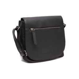 The Chesterfield Brand kožená taška přes rameno Roman C48.118500 černá - přední strana kabelky s klopou