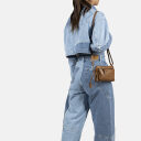 BURKELY Malá kožená kabelka - minibag Lush Lucy 1000538.38.24 koňaková na modelce