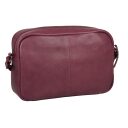 BURKELY Kožená mini crossbody kabelka Natural Norah 1000816.04.45 vínově červená