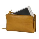 BURKELY Kožená kabelka na mobil / RFID peněženka Natural Norah 1000818.04.63 žlutá telefon