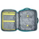 Batoh do letadla 55x40x20 cm Wanderline 41474068 tyrkysový otevřený
