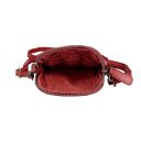 Bellicci Kožená kabelka na telefon červená EVERLY RED - přihrádky na karty