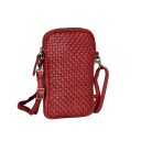 Bellicci Kožená kabelka na smartphone červená EVERLY 42/152 RED přední strana