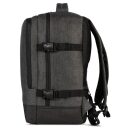 BestWay Cestovní batoh 40x30x20 cm Cabin Pro Small 40357-1700 tmavě šedý levá strana