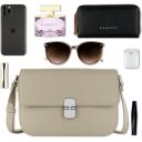 Bugatti Crossbody kabelka přes rameno Nela M 49384950 béžová obsah