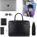 Bugatti kožená taška na notebook Remo 49239201 černá co vše se do tašky vejde