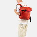 BURKELY Kožený roll top batoh na notebook 14" 1000805.64.55 červený muž