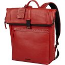BURKELY Kožený roll top batoh na notebook 14" 1000805.64.55 červený