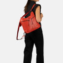 BURKELY Kožený kabelkový batoh Rock Ruby 1000711.64.55 červený