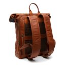 Rolovací kožený batoh na notebook Mazara C58.032331 koňakový polstrovaná záda